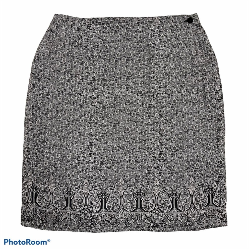 Talbots Paisley Print Wrap floral mini Skirt 12